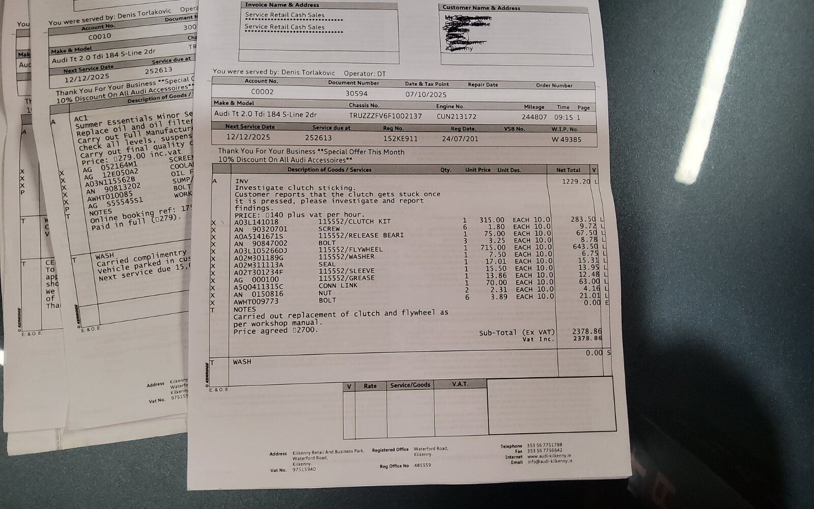 Audi TT 2.0TDI 184HP S Line
