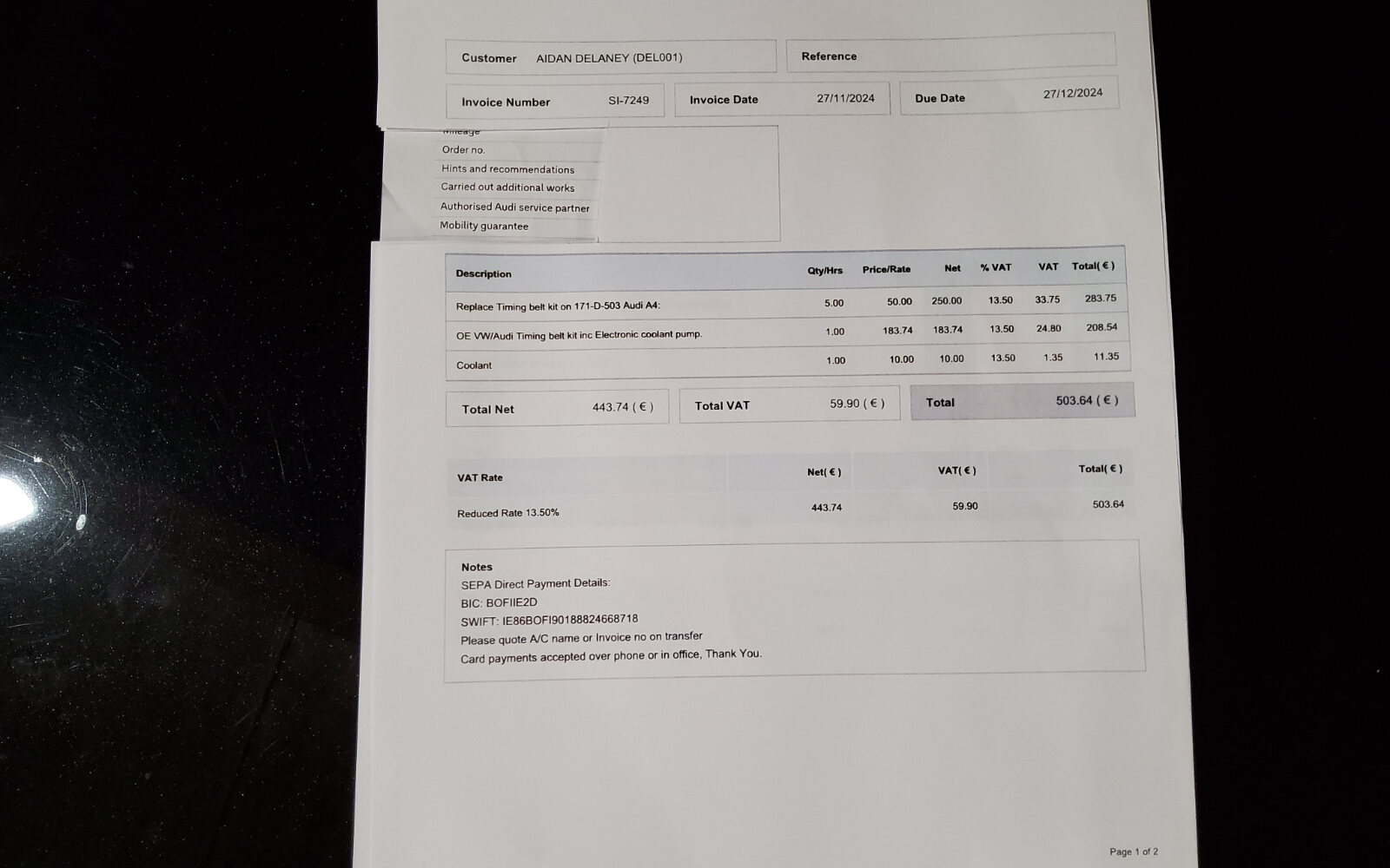 Audi A4 2.0TDI 190HP SE Ultra