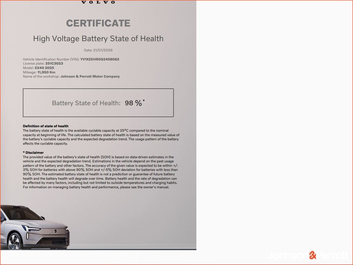 Volvo EX40 82 kWh Ext Range Plus