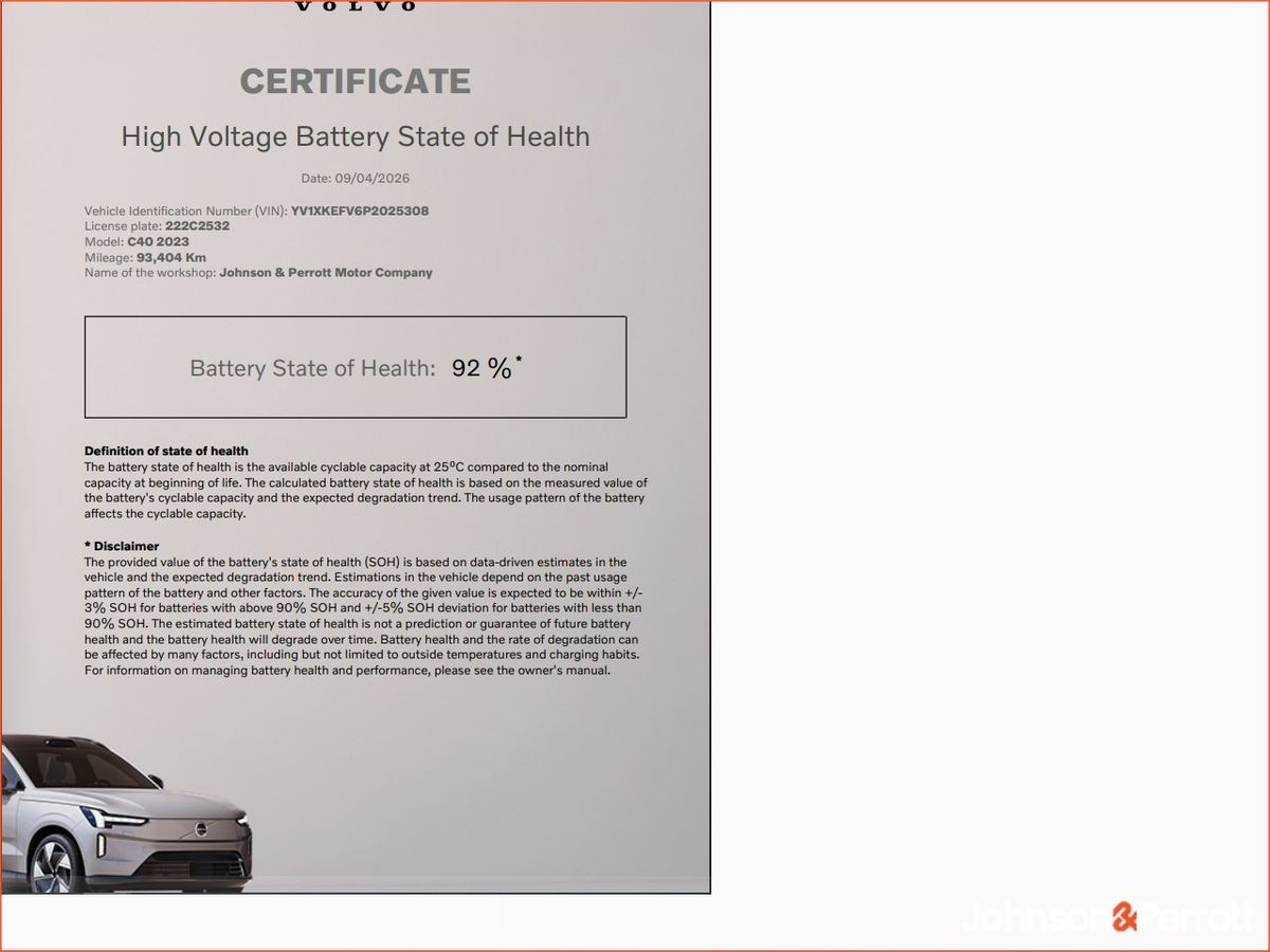 Volvo C40 69 kWh 231hp Ultimate (Two Year Volvo Selekt Warranty)