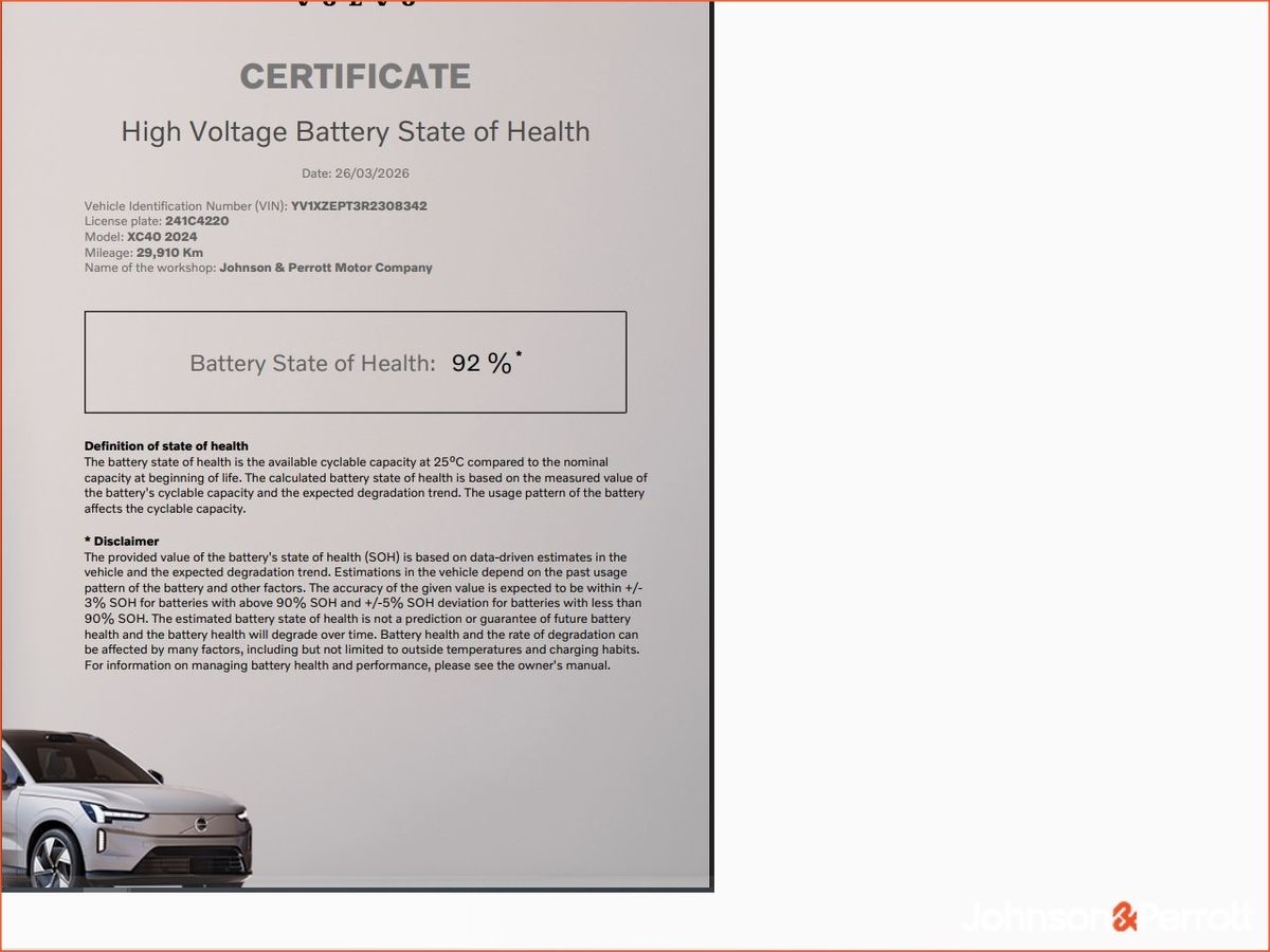 Volvo XC40 69 kWh 238 bhp RWD Plus - Three Year Volvo Selekt Warranty